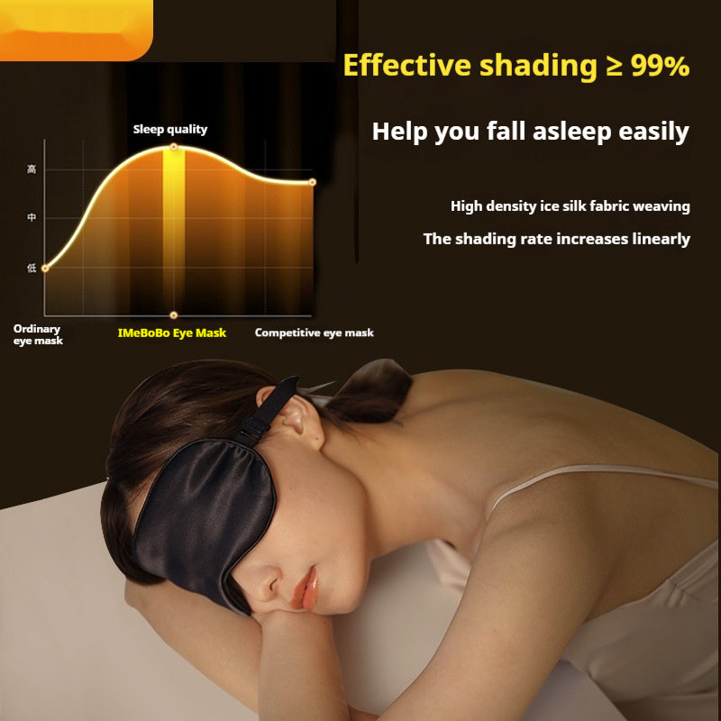 BreatheCozy™ IMEBO Silk Sleep Eye Mask — Complete Light-Blocking & Ventilated Eye Mask for Deep, Restful Sleep
