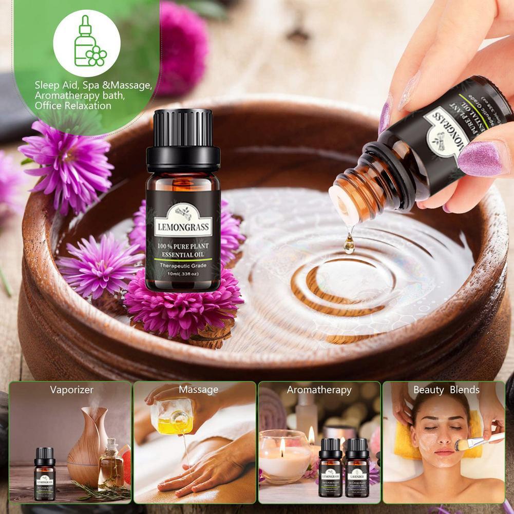 BreatheCozy™ Multi-Pack Essential Oils – 10 mL Tea Tree Aromatherapy Oil for Diffuser & Relaxation”