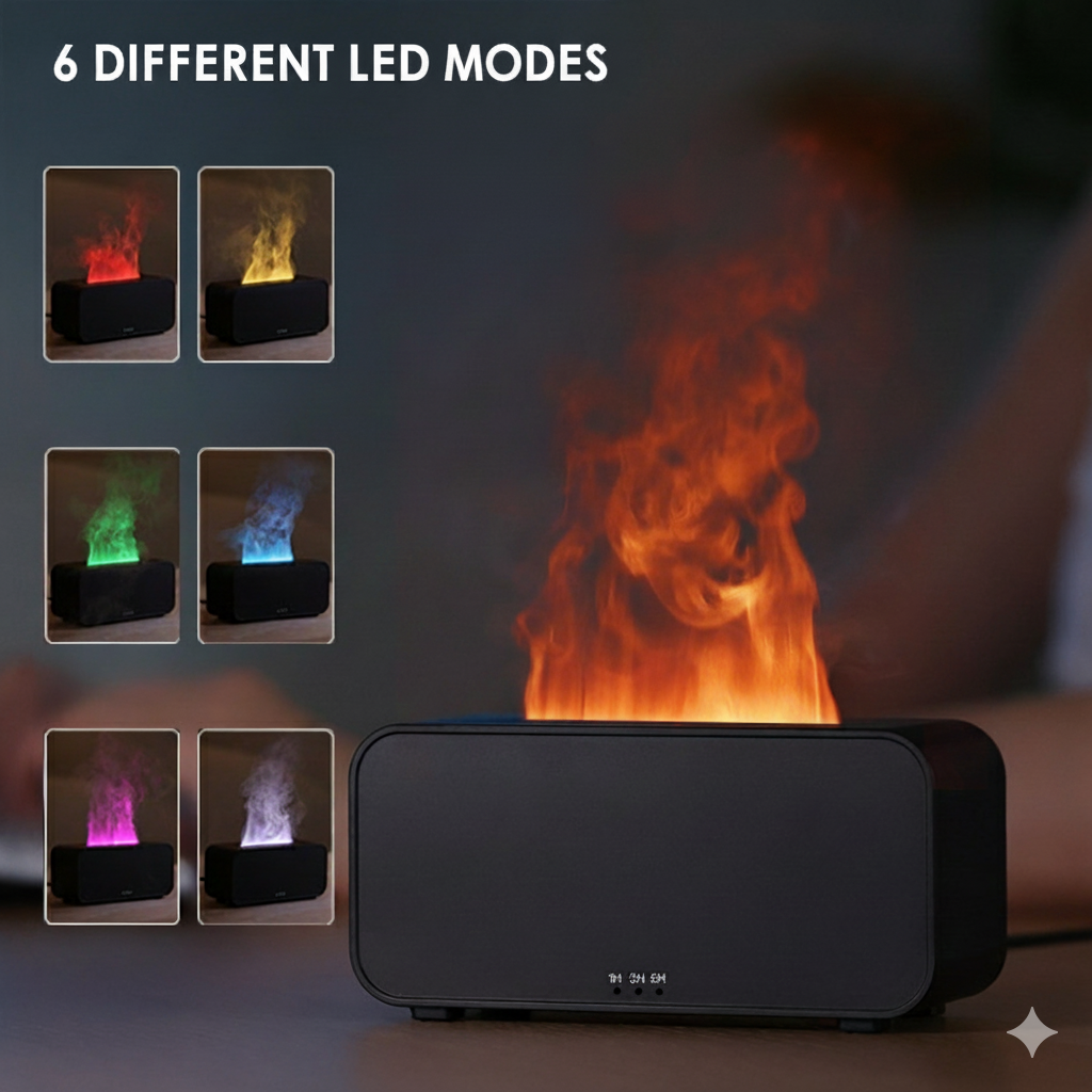 BreatheCozy™ Flame Humidifier & Essential Oil Diffuser