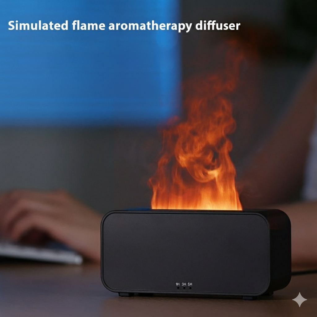 BreatheCozy™ Flame Humidifier & Essential Oil Diffuser