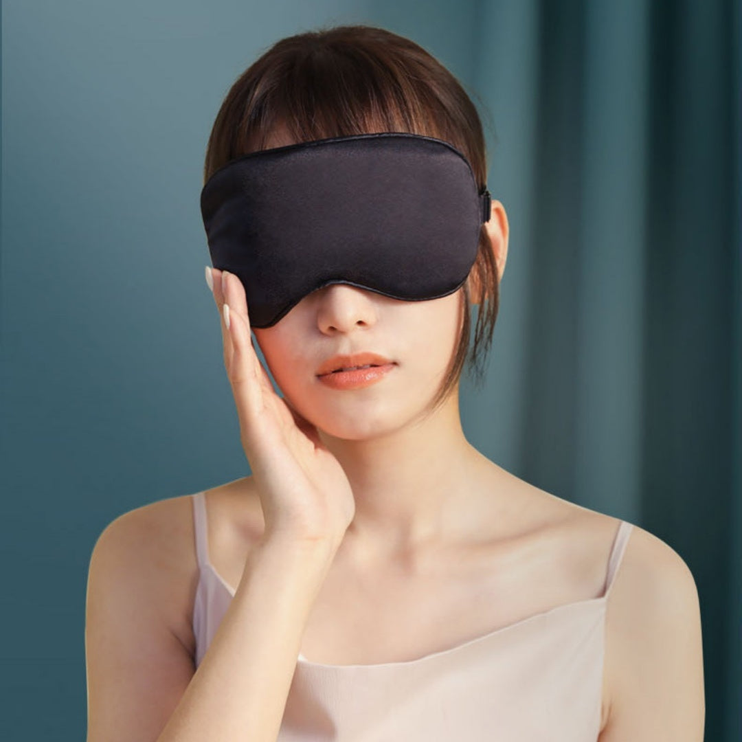 BreatheCozy™ IMEBO Silk Sleep Eye Mask — Complete Light-Blocking & Ventilated Eye Mask for Deep, Restful Sleep